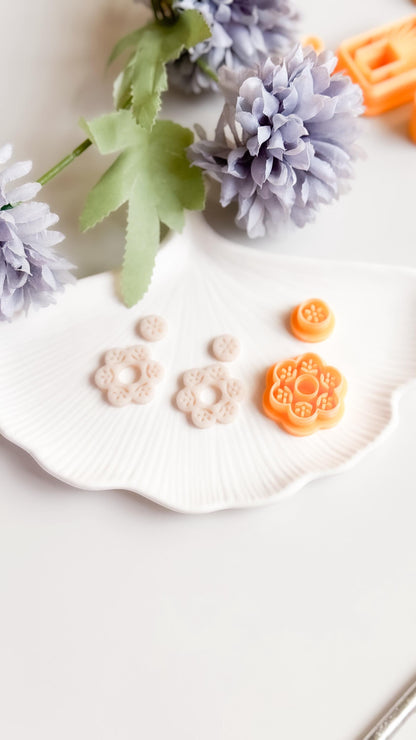 Azulejo Style Clay Cutter Set: Ceramic Pattern Earring Cutters