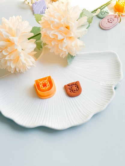 Boho Floral Polymer Clay Cutter Set Intricate Imprint Earring Cutters