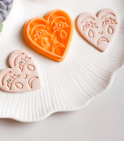 Crying Heart Clay Cutter: Emotional Jewelry Making Tool