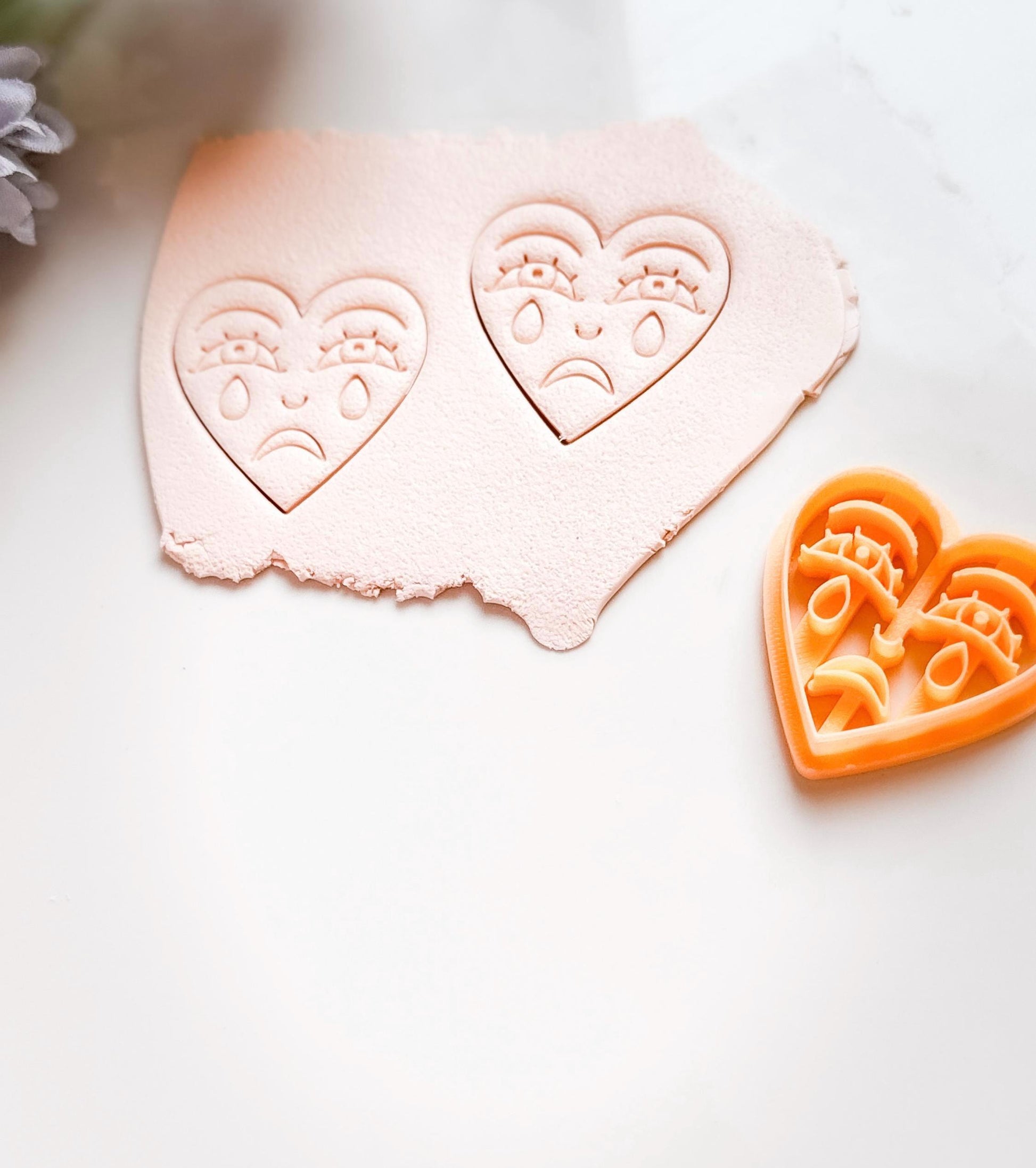 Crying Heart Clay Cutter: Emotional Jewelry Making Tool