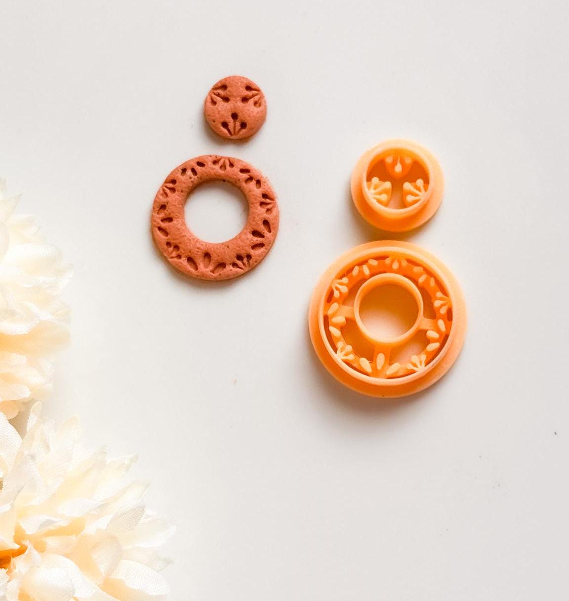 Ceramic Pattern Earring Clay Cutter: Textured Jewelry Making Tool