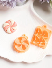 Peppermint Candy Earring Clay Cutter Set: Polymer Clay Jewelry Making