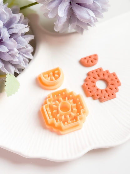 Boho Tile Polymer Clay Earring Cutter: Moroccan, Ethnic Style