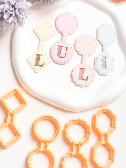 Stitch Effect Clay Cutter Set: Keychain & Bag Charm Maker