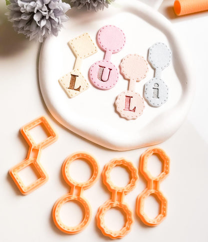 Stitch Effect Clay Cutter Set: Keychain & Bag Charm Maker