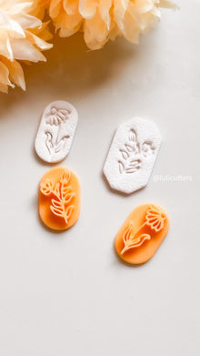 Floral Pattern Stamp Cutter Set: Polymer Clay Jewelry Making