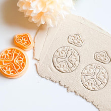 Floral Circle & Stud Cutter Set Polymer Clay Earring Cutter with Imprint Details