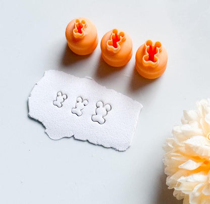 Micro Bunny Polymer Clay Cutter Set: Miniature Rabbit Cutters (8mm, 10mm, 12mm)