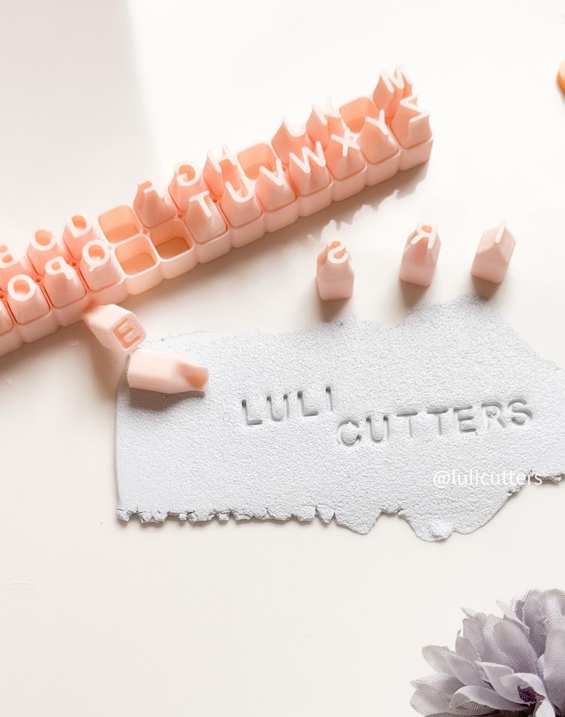 Lowercase Letter Stamp Set for Clay: Alphabet Imprint Tool (6mm 7mm 8mm)