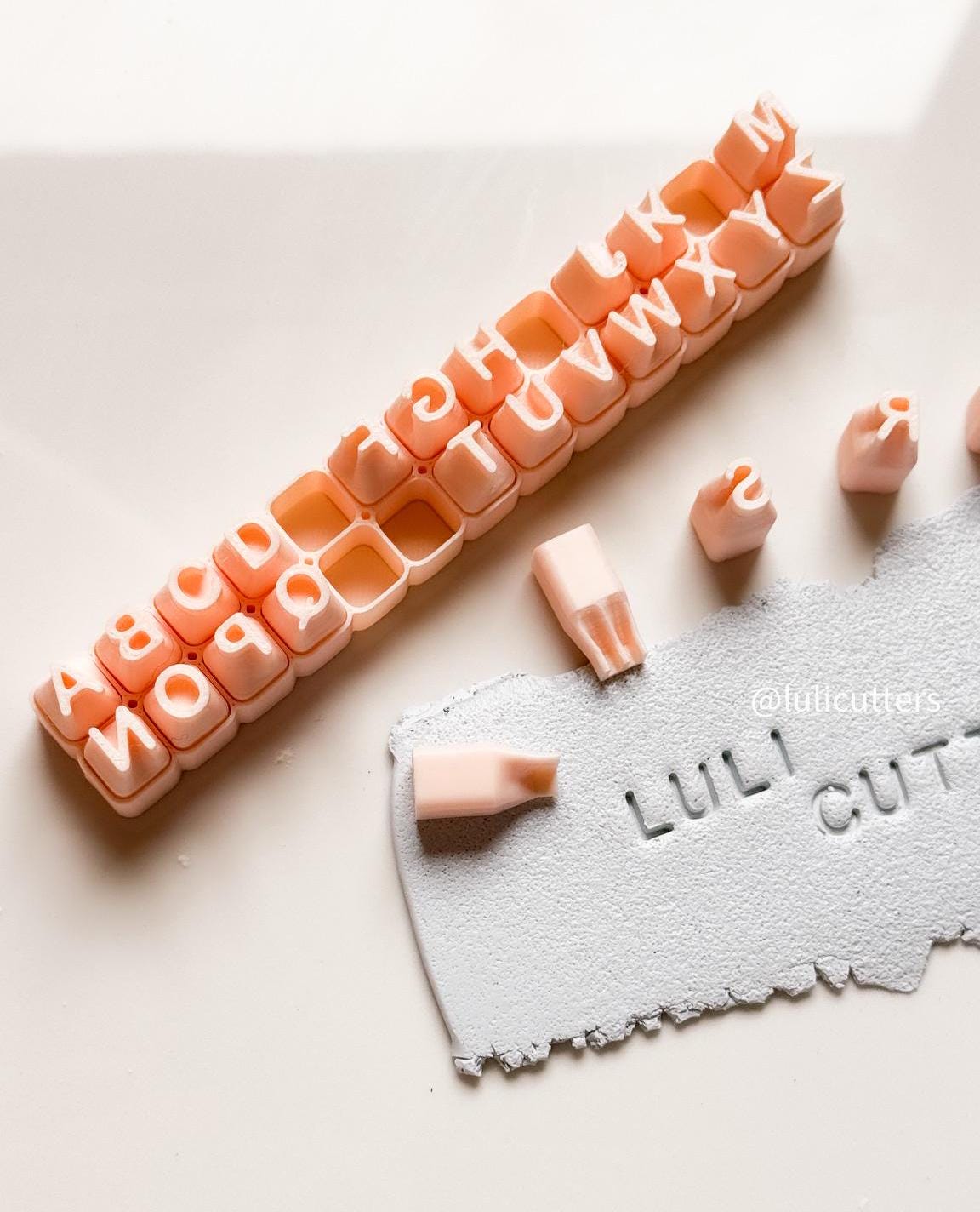 Lowercase Letter Stamp Set for Clay: Alphabet Imprint Tool (6mm 7mm 8mm)