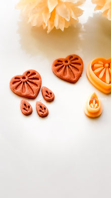 Heart Ceramic Pattern Clay Cutter Set: Textured Polymer Clay Earrings