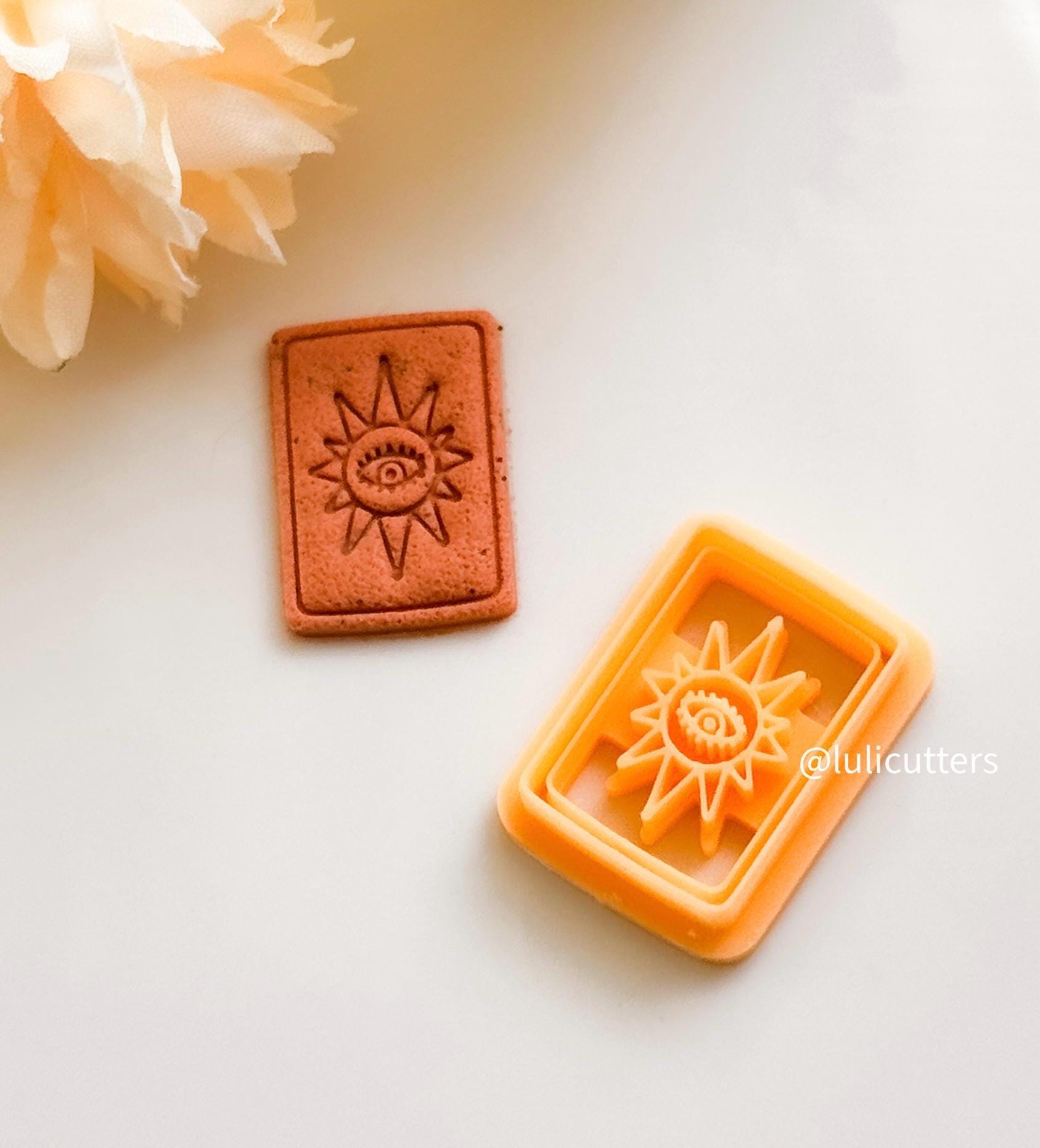 Sun and Eye Clay Cutter: Embossed Tarot Jewelry Tool