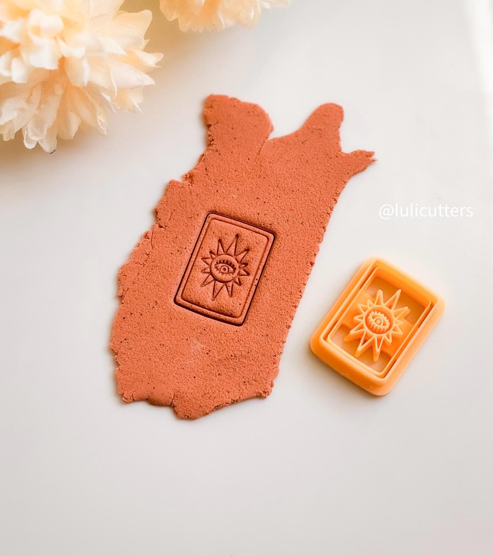 Sun and Eye Clay Cutter: Embossed Tarot Jewelry Tool