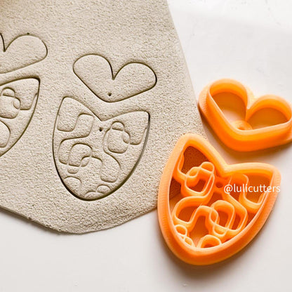 Abstract Lined Clay Earring Cutter Set | Modern Jewelry Tool