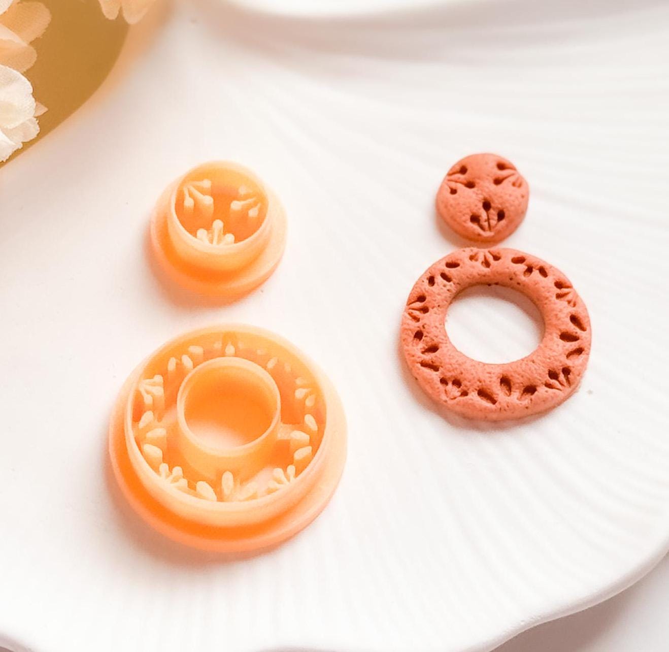 Ceramic Pattern Earring Clay Cutter: Textured Jewelry Making Tool