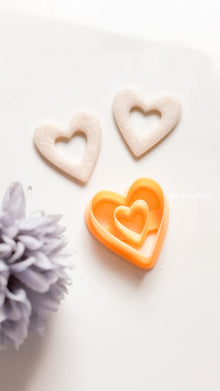 Hollow Heart Clay Cutter – Outline Frame Shape for Polymer Clay Earrings and Charms