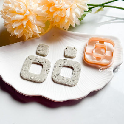Rounded Square Clay Cutter: Boho Earring Jewelry Tool