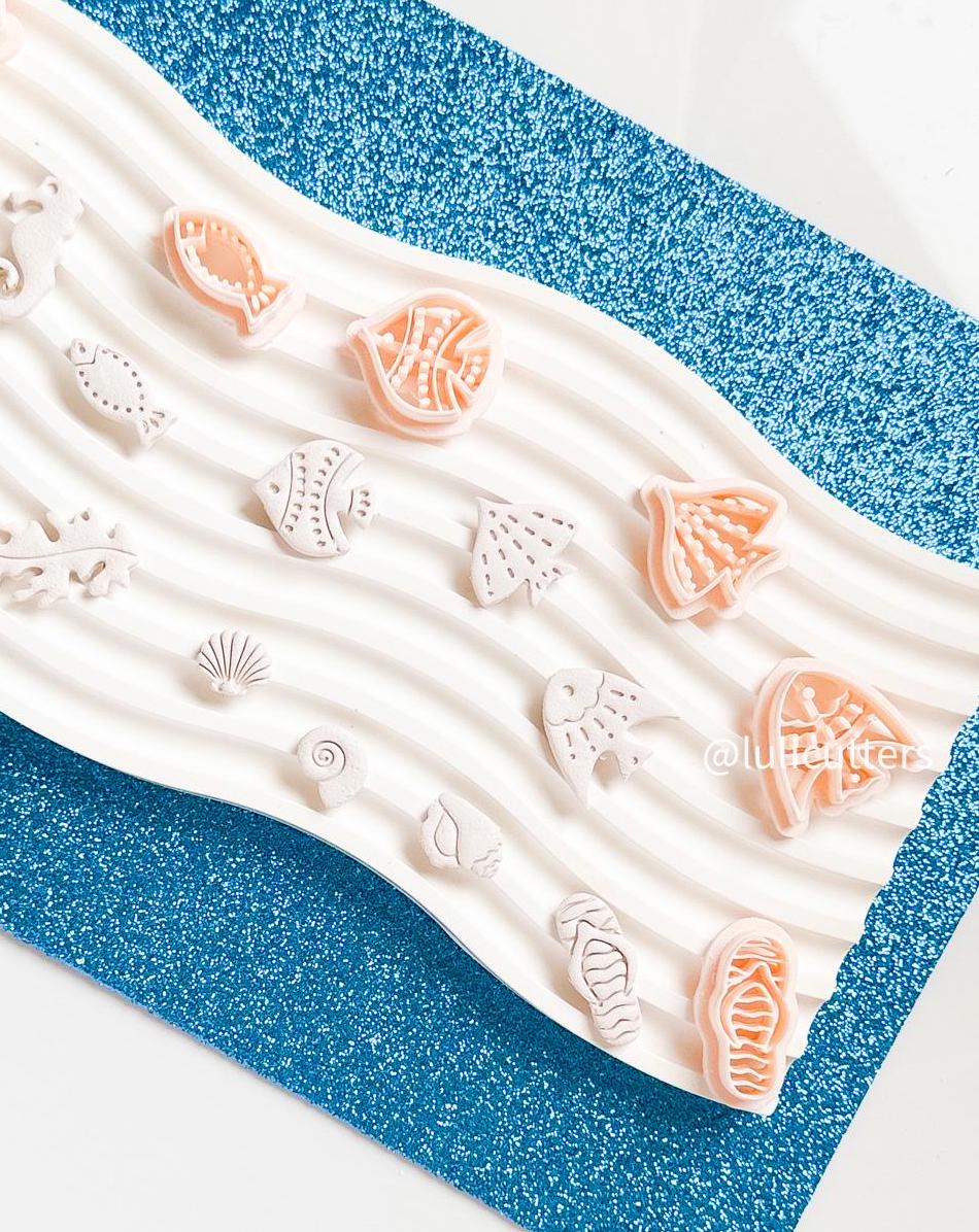 4-Piece Fish Polymer Clay Cutter Set Ocean-Inspired Earring Cutters