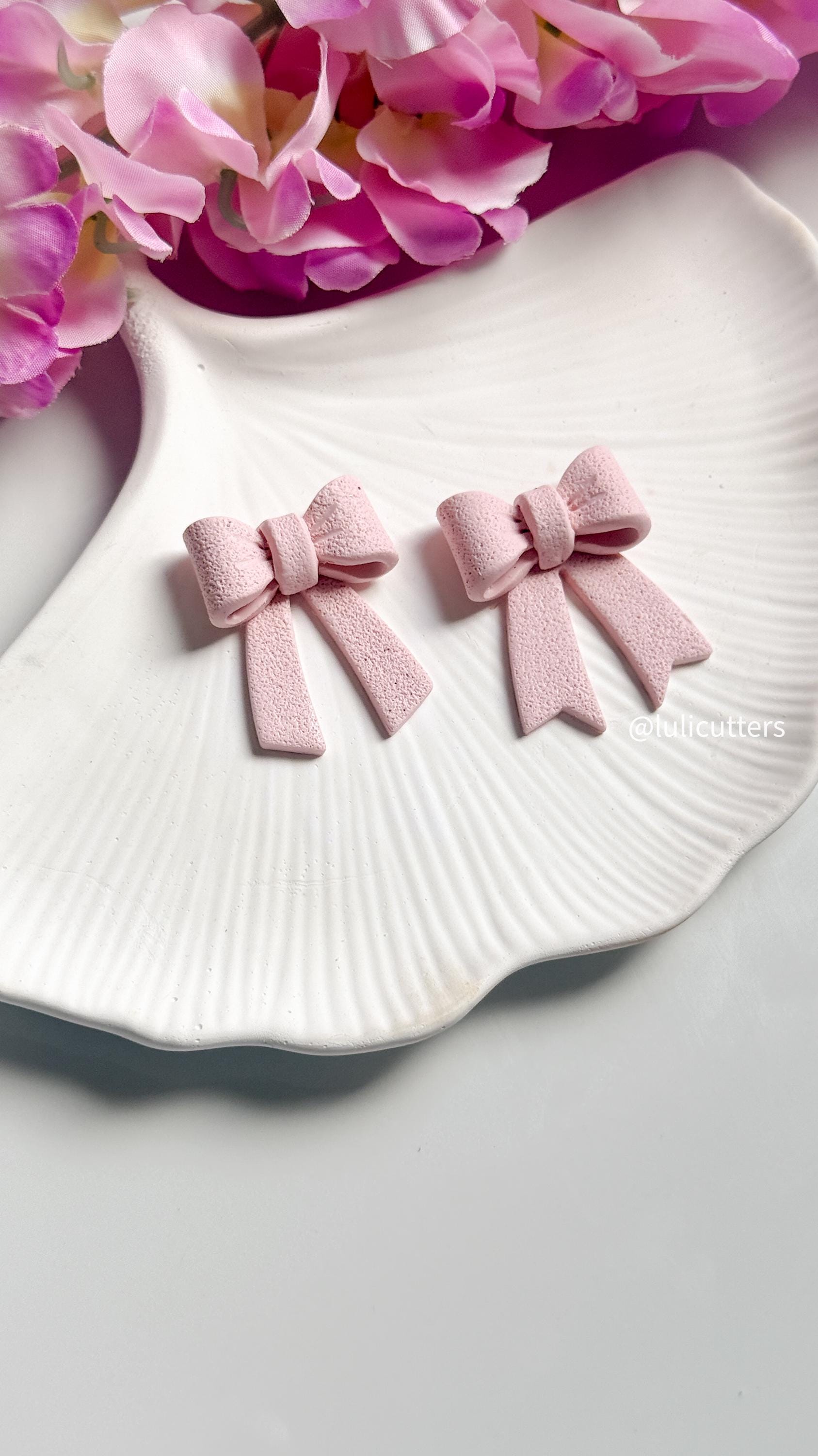 Coquette Bow Earring Clay Cutters: Sharp Edge, 3 Sizes