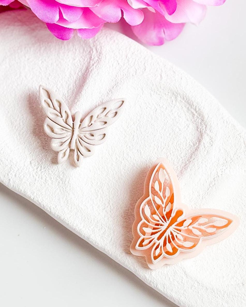 Butterfly Polymer Clay Cutter: Intricate Wing Earring Design