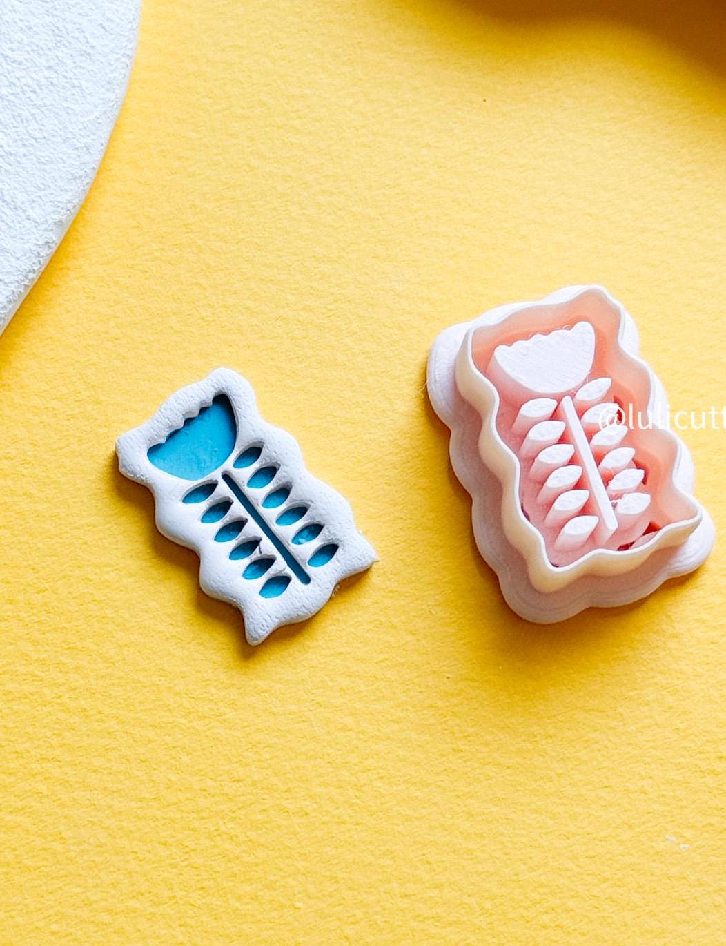 Whimsical Bloom Polymer Clay Cutter Playful Floral Design