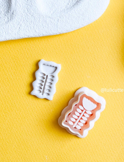 Whimsical Bloom Polymer Clay Cutter Playful Floral Design