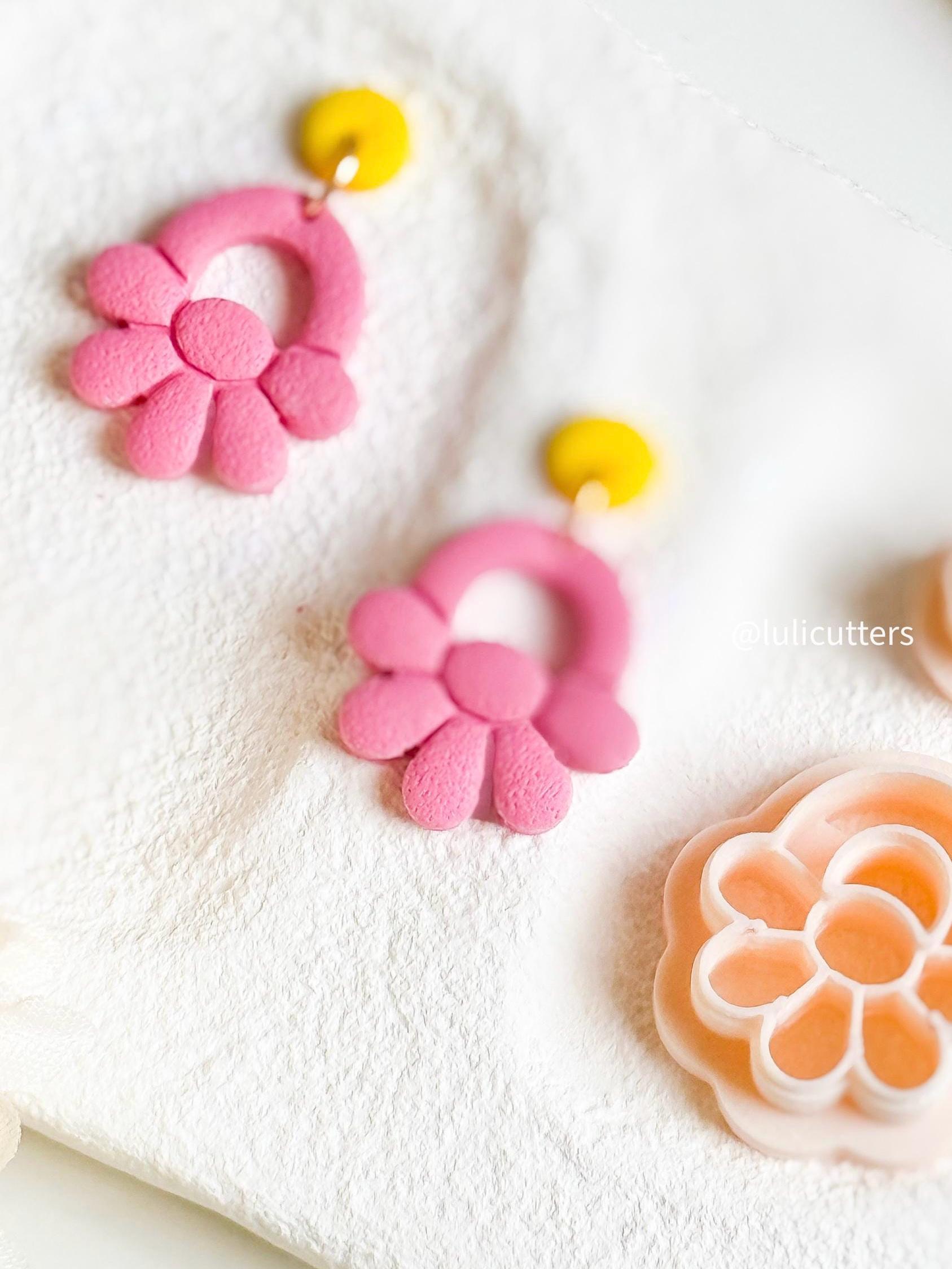 Flower Earring Cutter Set: Polymer Clay Floral Design Tool