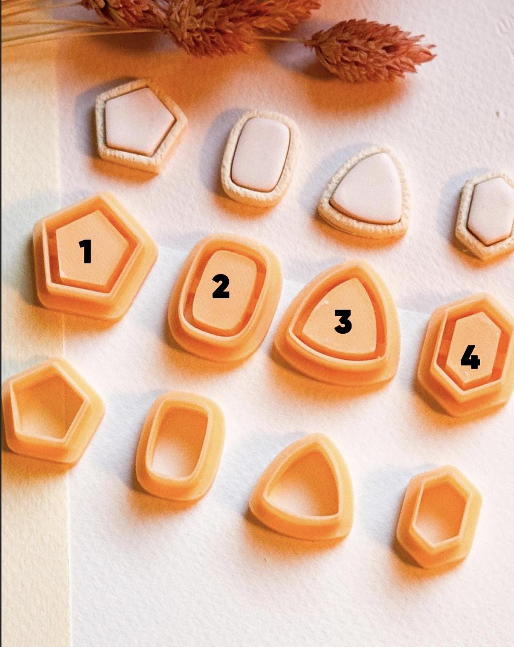 Polymer Clay Earring Cutter Set: Sharp Edge Bezel Cutters, 8 Piece