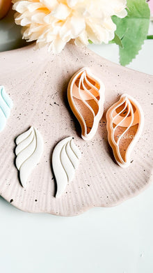 Layered Leaf Earring Cutter Set 2-Piece Polymer Clay Cutter with Vein Imprint