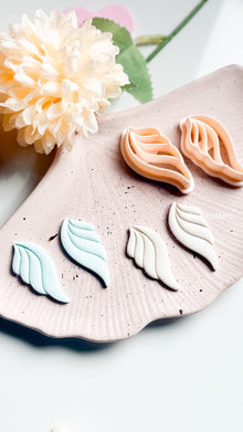 Layered Leaf Earring Cutter Set 2-Piece Polymer Clay Cutter with Vein Imprint