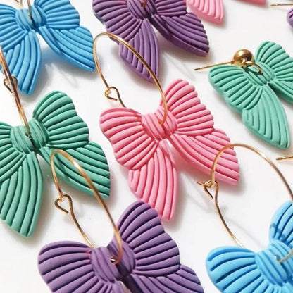 Chunky Lined Ribbon Clay Cutter: Bow Shape Jewelry Tool