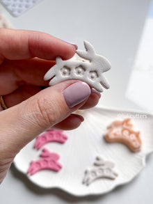 Floral Bunny Polymer Clay Cutter: Spring Easter Earring Mold