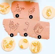 Line Art Woman Face Stamp Set: Minimalist Polymer Clay Cutters