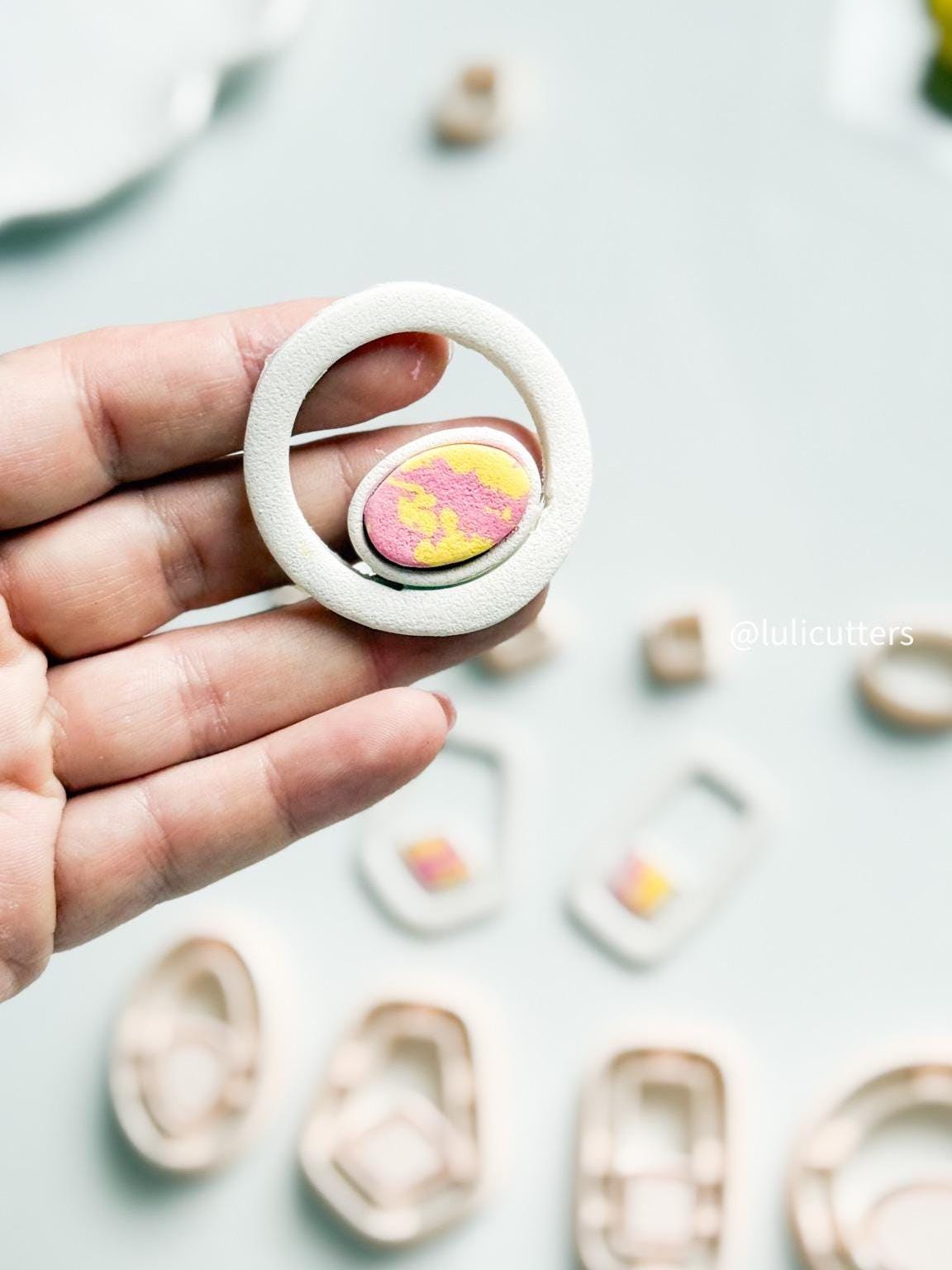 Bezel Earring Cutters: Polymer Clay Jewelry Making, 30-50mm