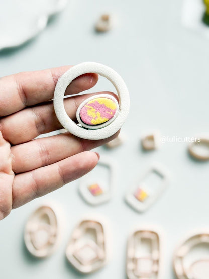 Bezel Earring Cutters: Polymer Clay Jewelry Making, 30-50mm