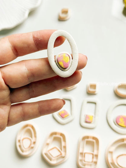 Bezel Earring Cutters: Polymer Clay Jewelry Making, 30-50mm