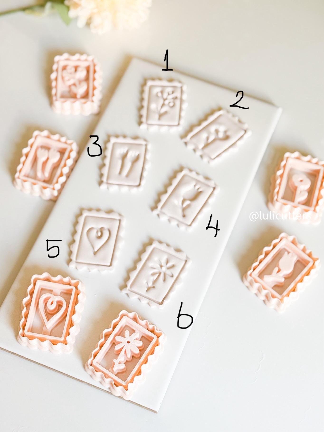 Vintage Stamp Clay Cutters: Polymer Clay Jewelry Embossing Tools