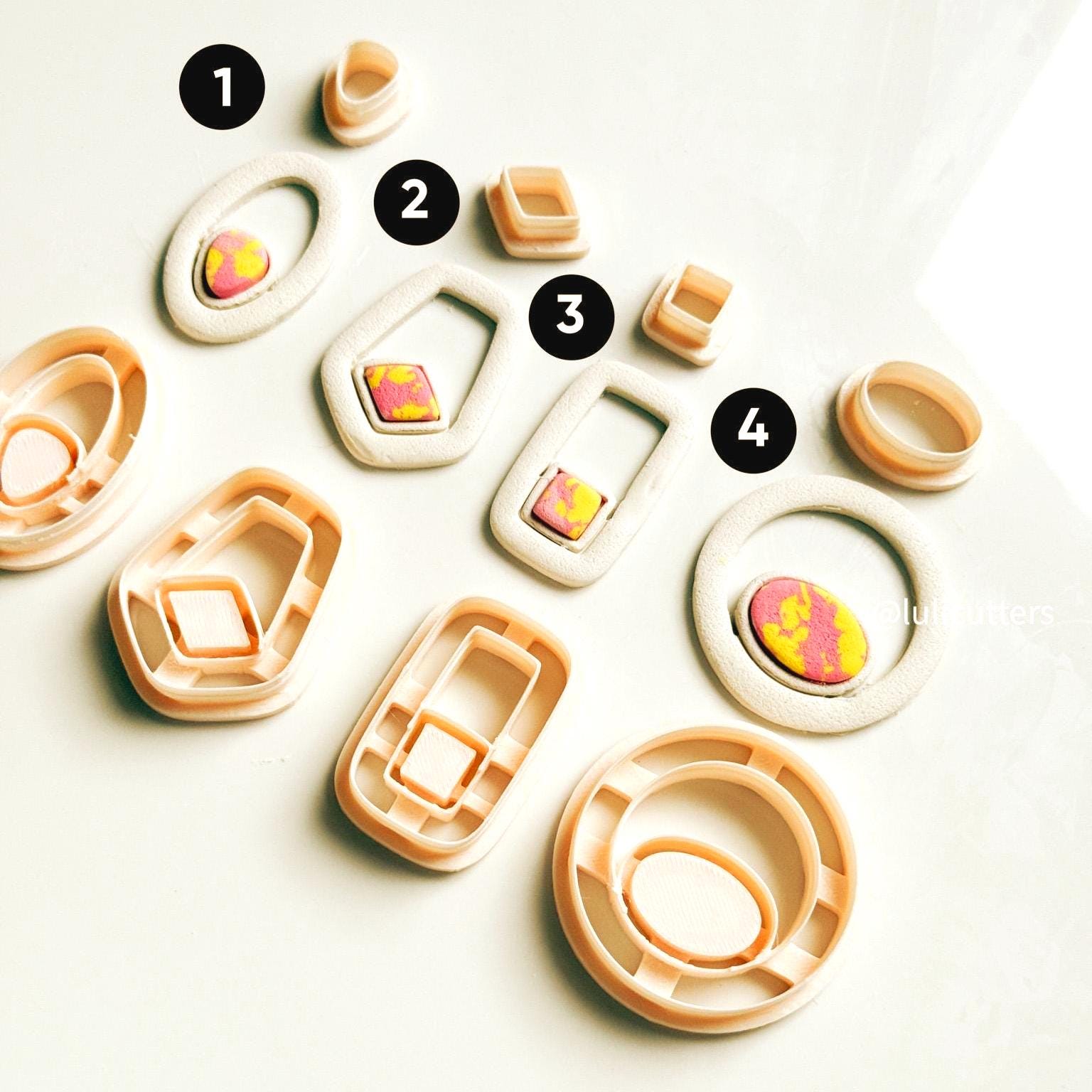 Bezel Earring Cutters: Polymer Clay Jewelry Making, 30-50mm