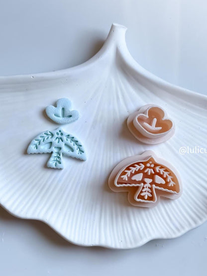 Folk Art Bird Polymer Clay Cutter 55mm & 35mm Imprint Earring Cutter