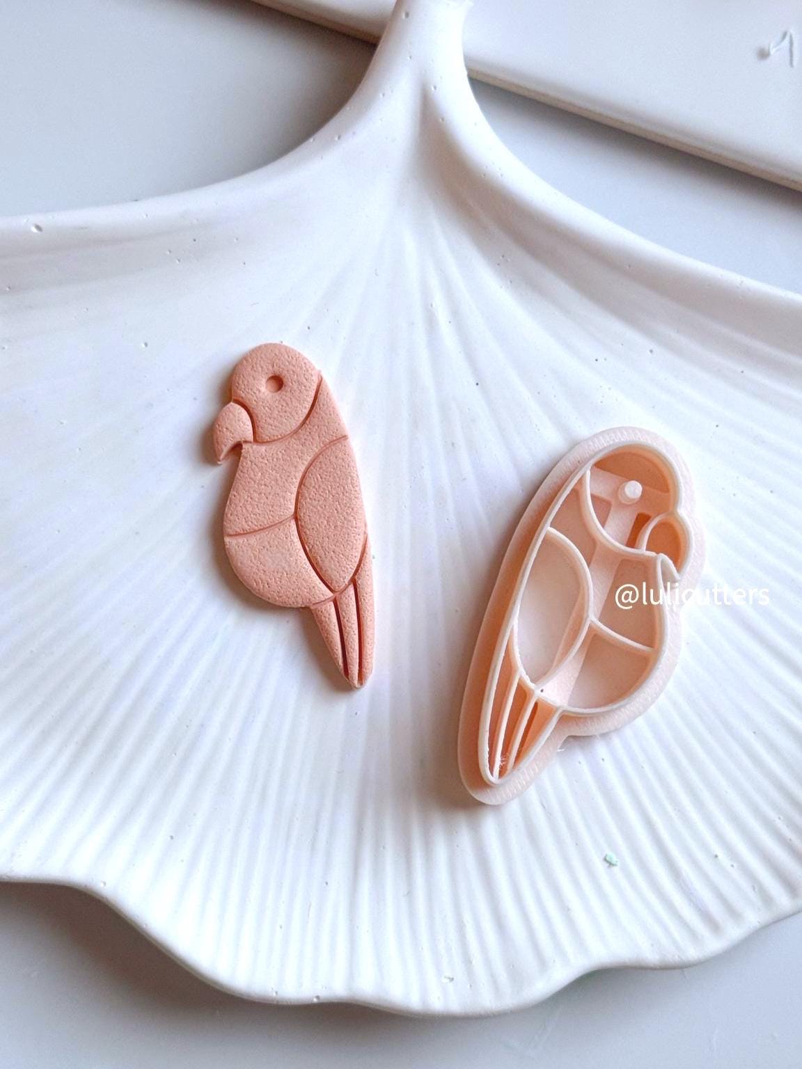 Tropical Parrot Polymer Clay Cutter Imprint for Jungle or Beach Vibes