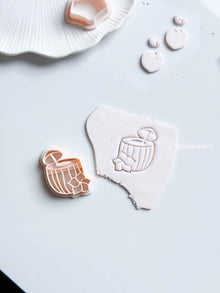 Coconut Drink Polymer Clay Cutter: Tropical Summer Earring Design