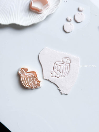 Coconut Drink Polymer Clay Cutter: Tropical Summer Earring Design