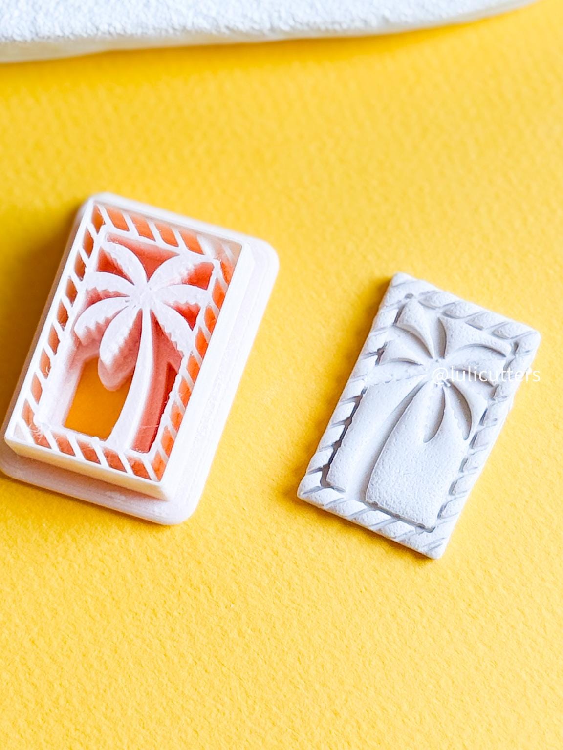 Tropical Palm Tree Frame Cutter: Summer Polymer Clay Earring Tool