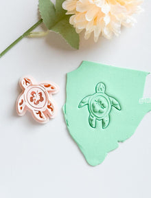 Sea Turtle Clay Cutter with Imprint Ocean Animal Earring Cutter
