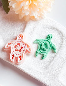 Sea Turtle Clay Cutter with Imprint Ocean Animal Earring Cutter