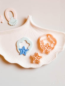 Starfish Hoop Clay Cutter Set: Ocean Summer Earrings, Polymer Clay Tool