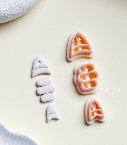 Fish Polymer Clay Cutter Set: Layered Earring Cutters (3-Piece)