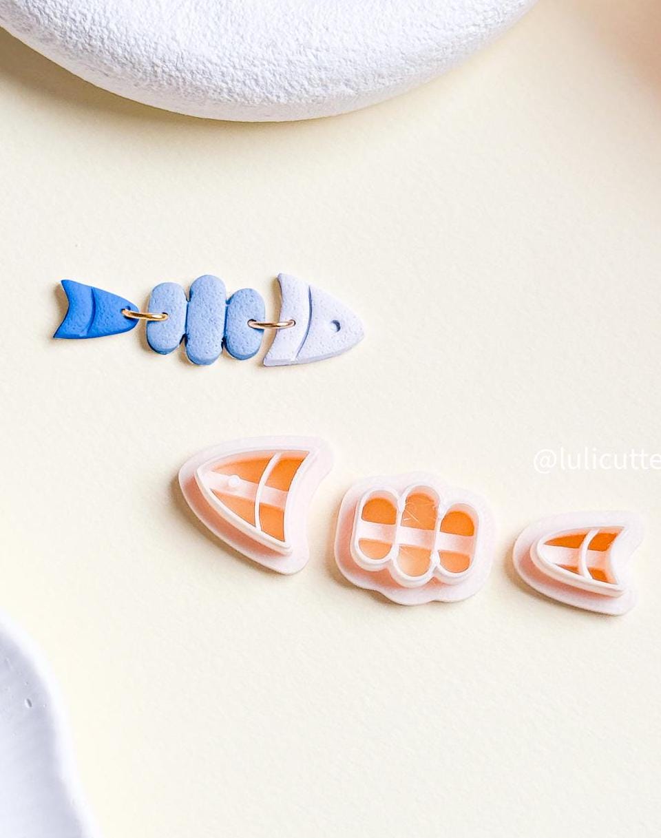 Fish Polymer Clay Cutter Set: Layered Earring Cutters (3-Piece)