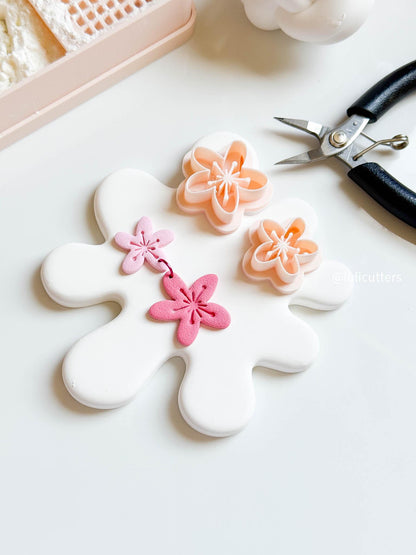 Imprint Flower Clay Cutter 4 Sizes Available, Mix & Match for Dangle or Stud Earrings
