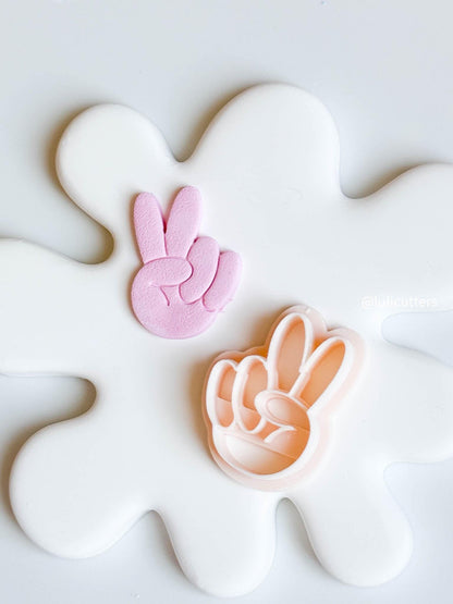 Peace Sign Clay Cutter: Imprint Earring Tool